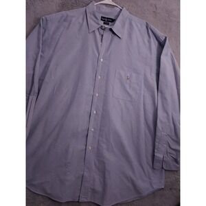 Polo Ralph Lauren Shirt Men 3XLT 3XL TALL Flesh Pony Iconic Chambray Blue Preppy
